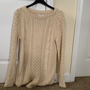 LL bean size small women’s cozy beige sweater
